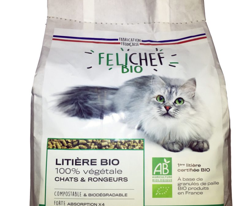 1ère litière certifiée AB Bio pour chats et rongeurs